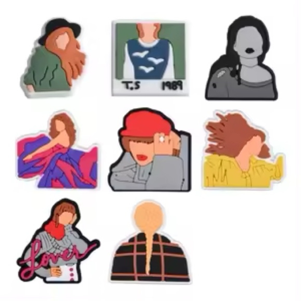 Taylor Swift Croc Charms (8pcs)